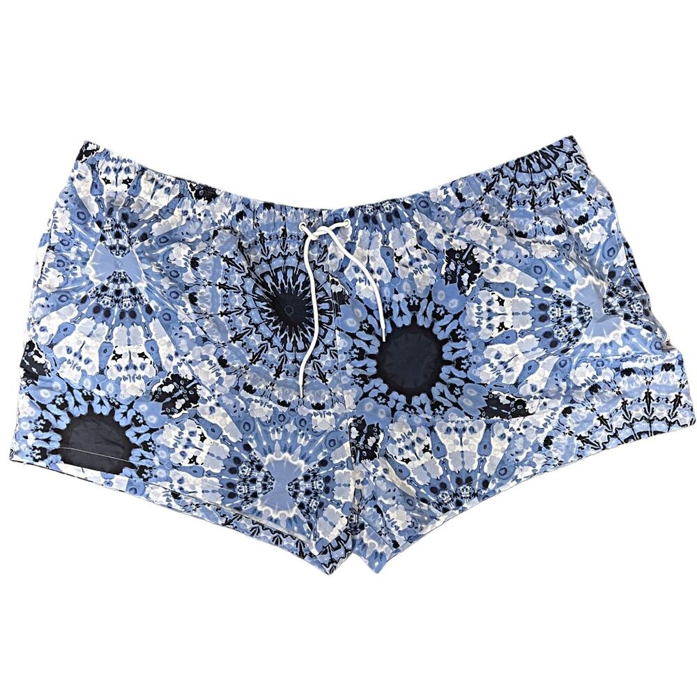 River Island High-Rise Swim Trunks Tie Dye Print Beach Short Unisex Plus Size 5X